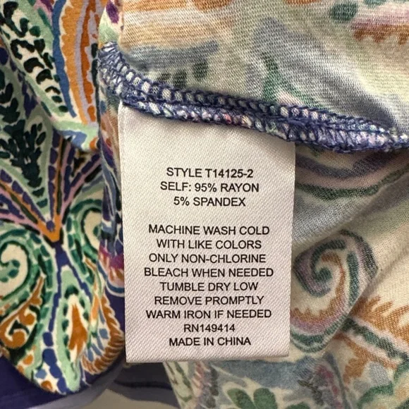 Johnny Was Patterned Tee - Picture 3 of 4